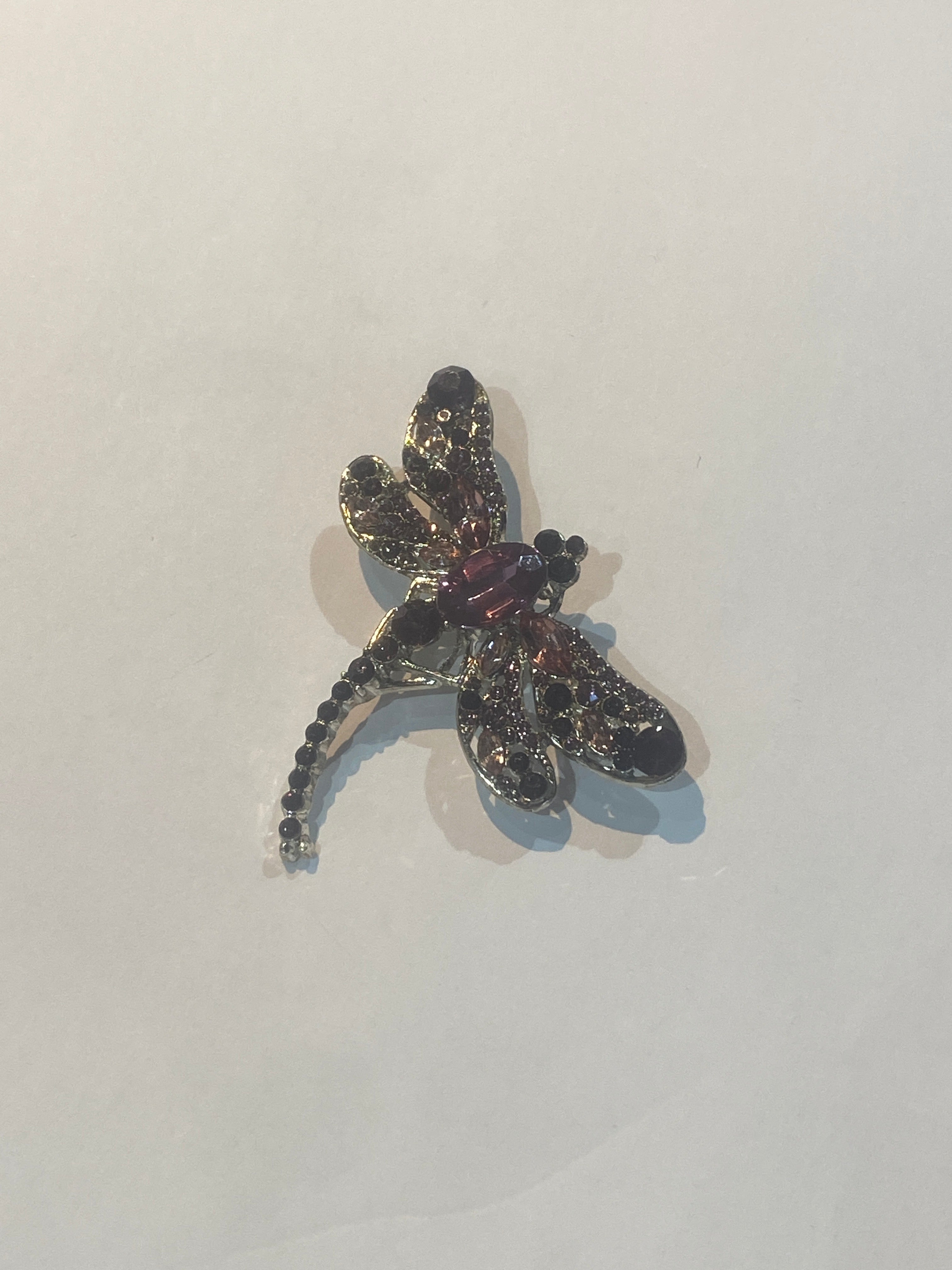 Big Purple Dragonfly Brooch