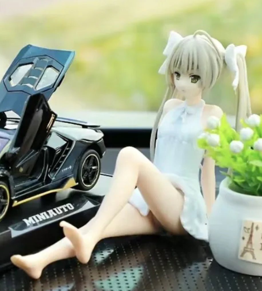 Figurine de fille animée étirant les jambes