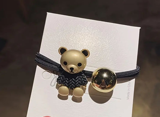 Teddy bear hair tie