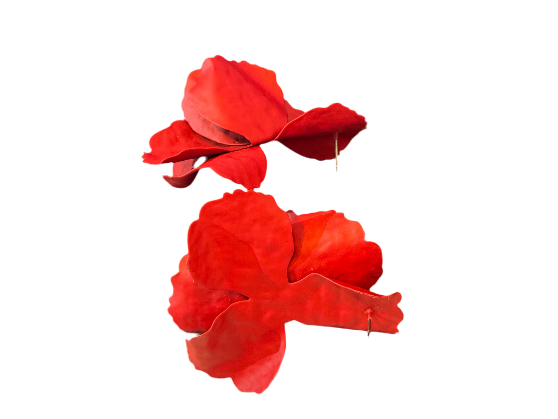 Boucles d'oreilles roses métalliques