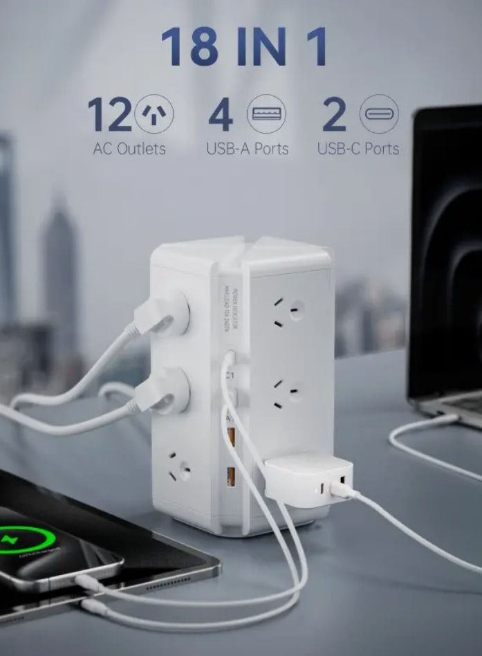 Electrical Power Adapter Tower with USB ports