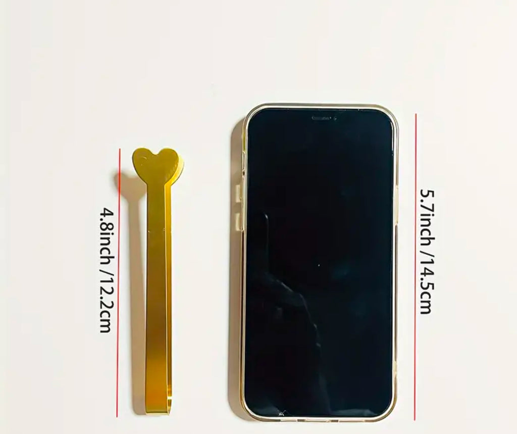 Pinces en forme de cœur en or (acier inoxydable)