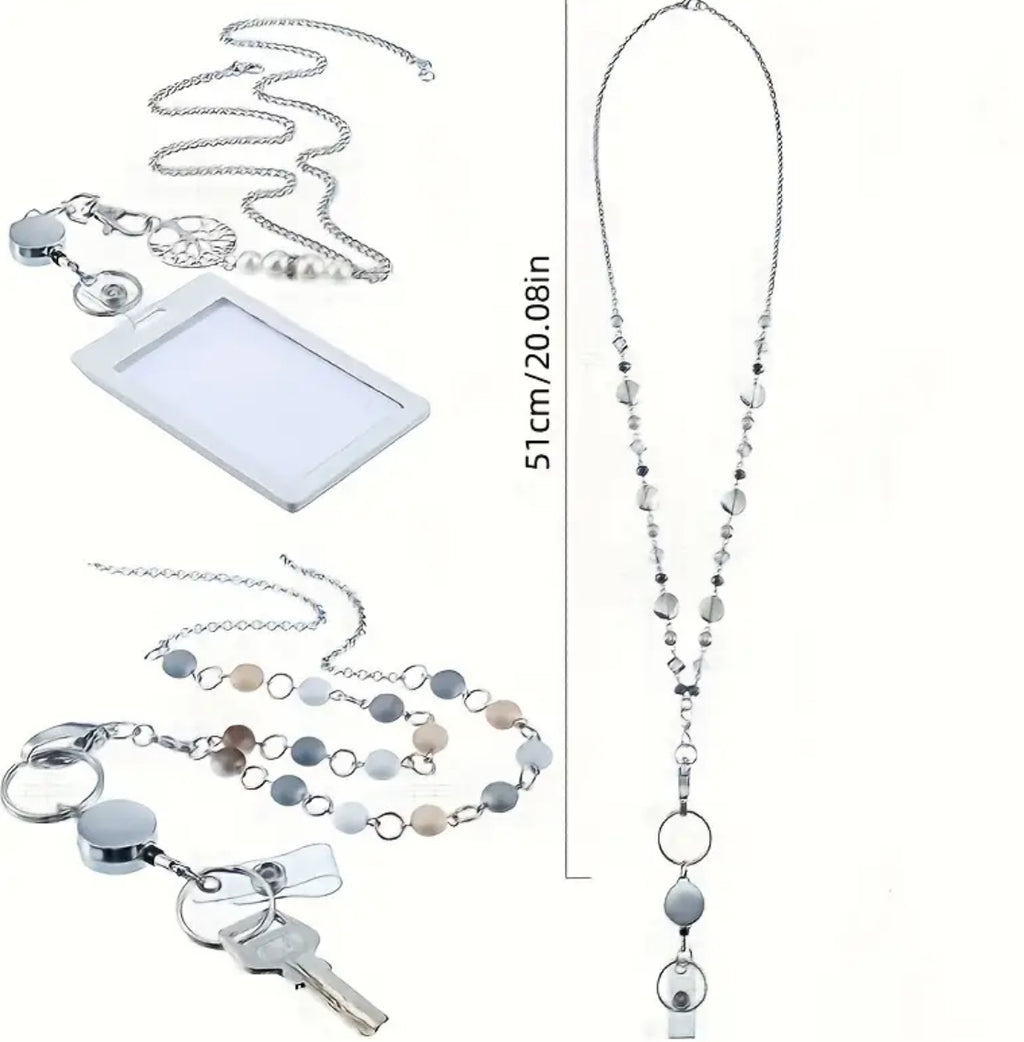 Cordon en acier inoxydable avec perles