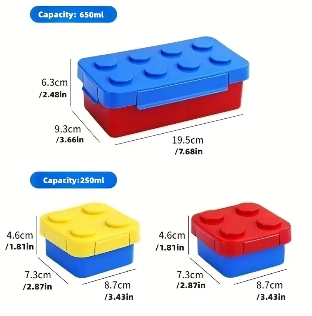 Building Blocks Lunch Box with Bag