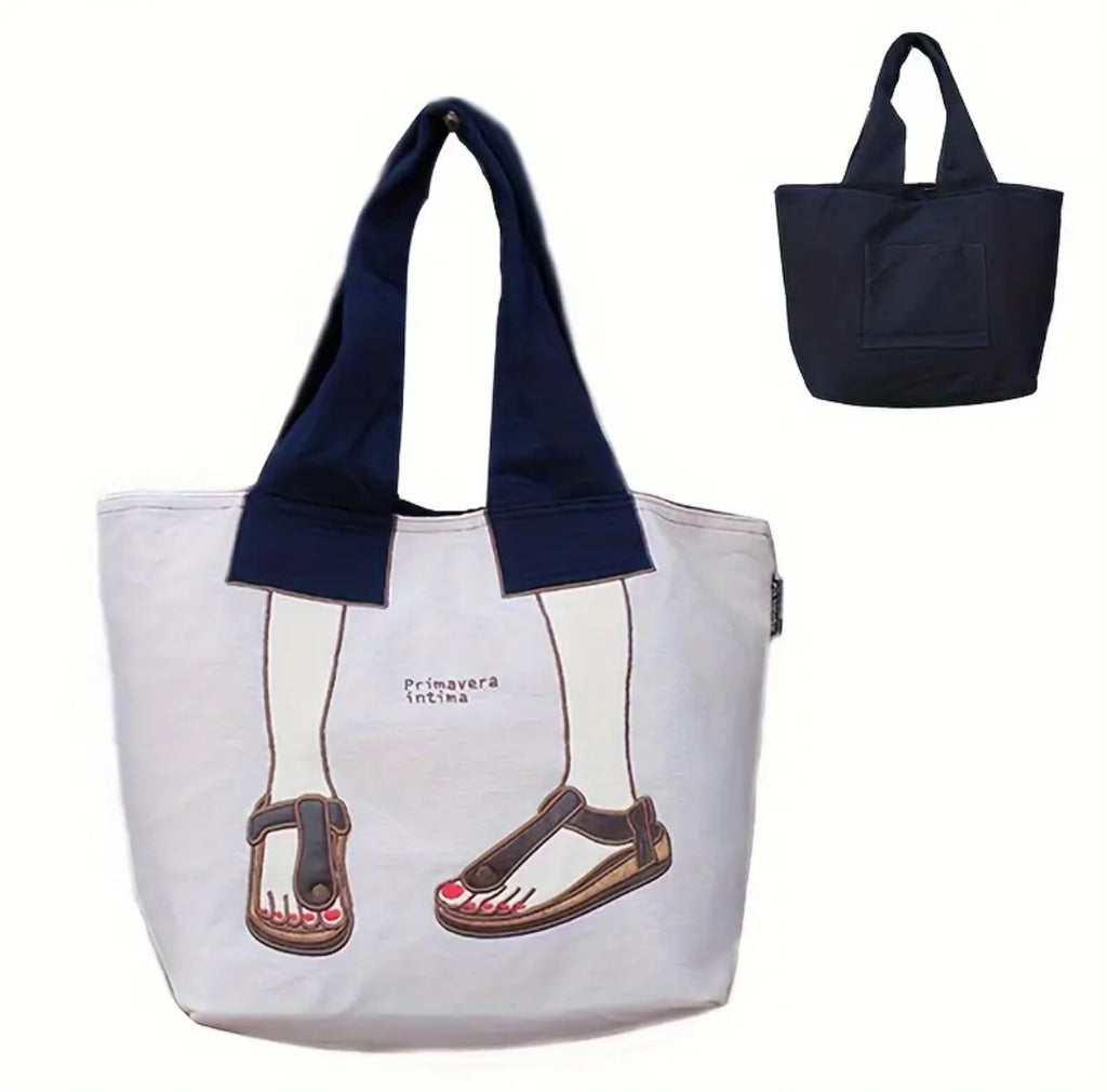 Sac fourre-tout fantaisie blanc Mis Zapatos