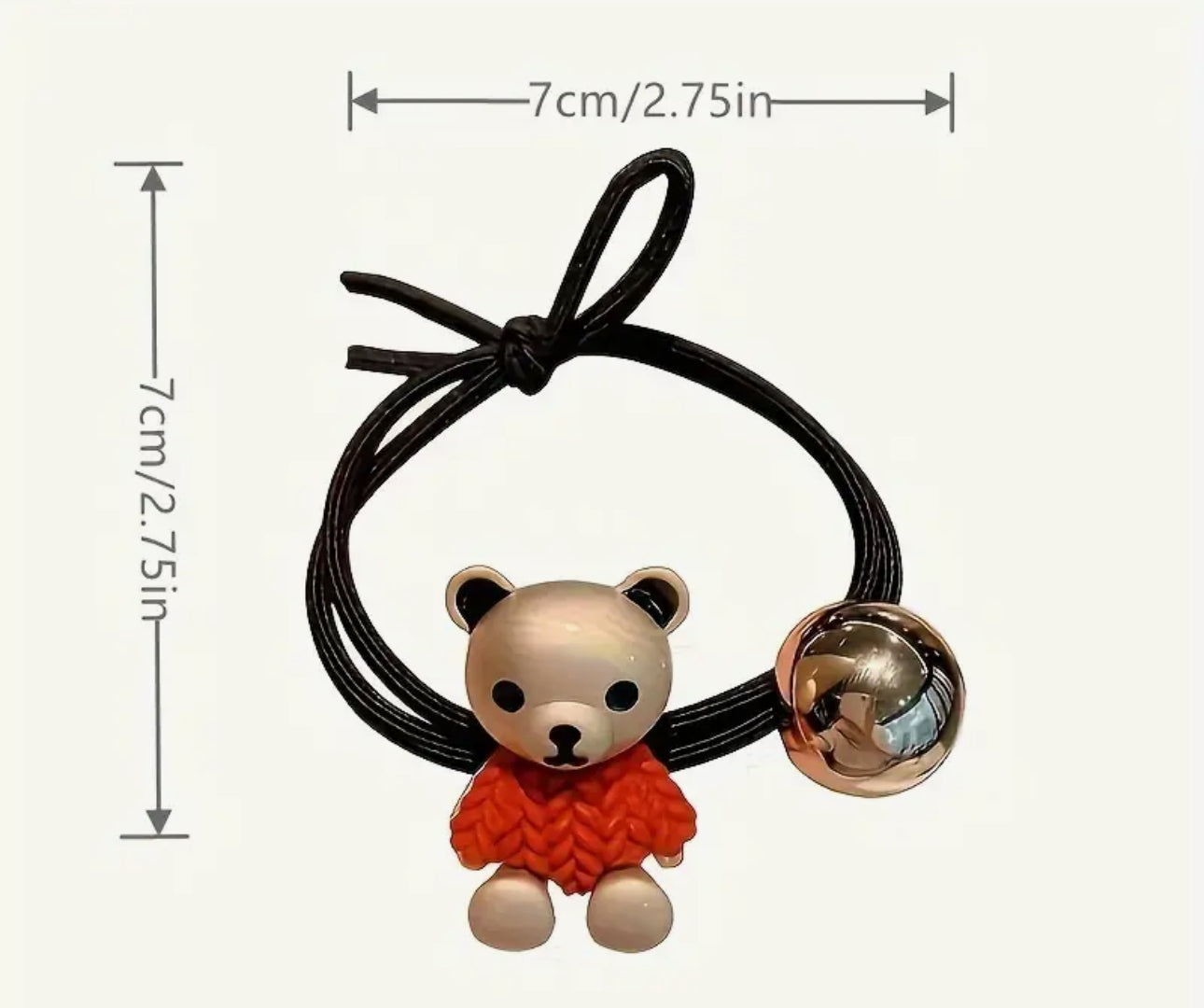 Élastique à cheveux ours en peluche