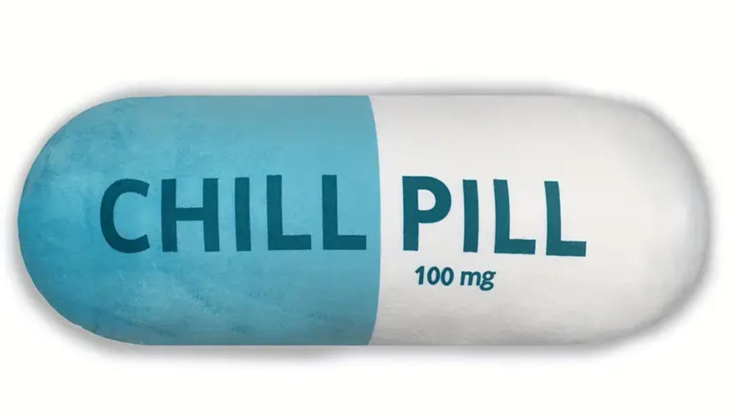 Chill Pill Cushion ( Blue)