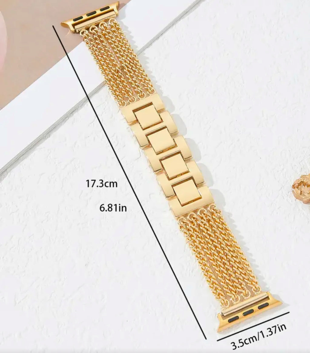 Bracelet Apple Watch 38 mm en acier inoxydable plaqué or rose