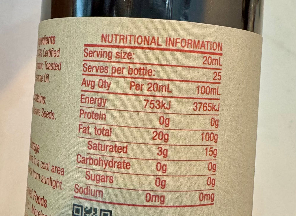 Huile de sésame grillée biologique