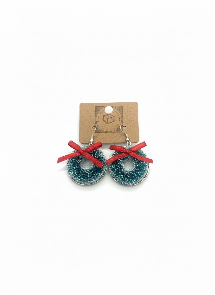 Christmas Wreath Earrings