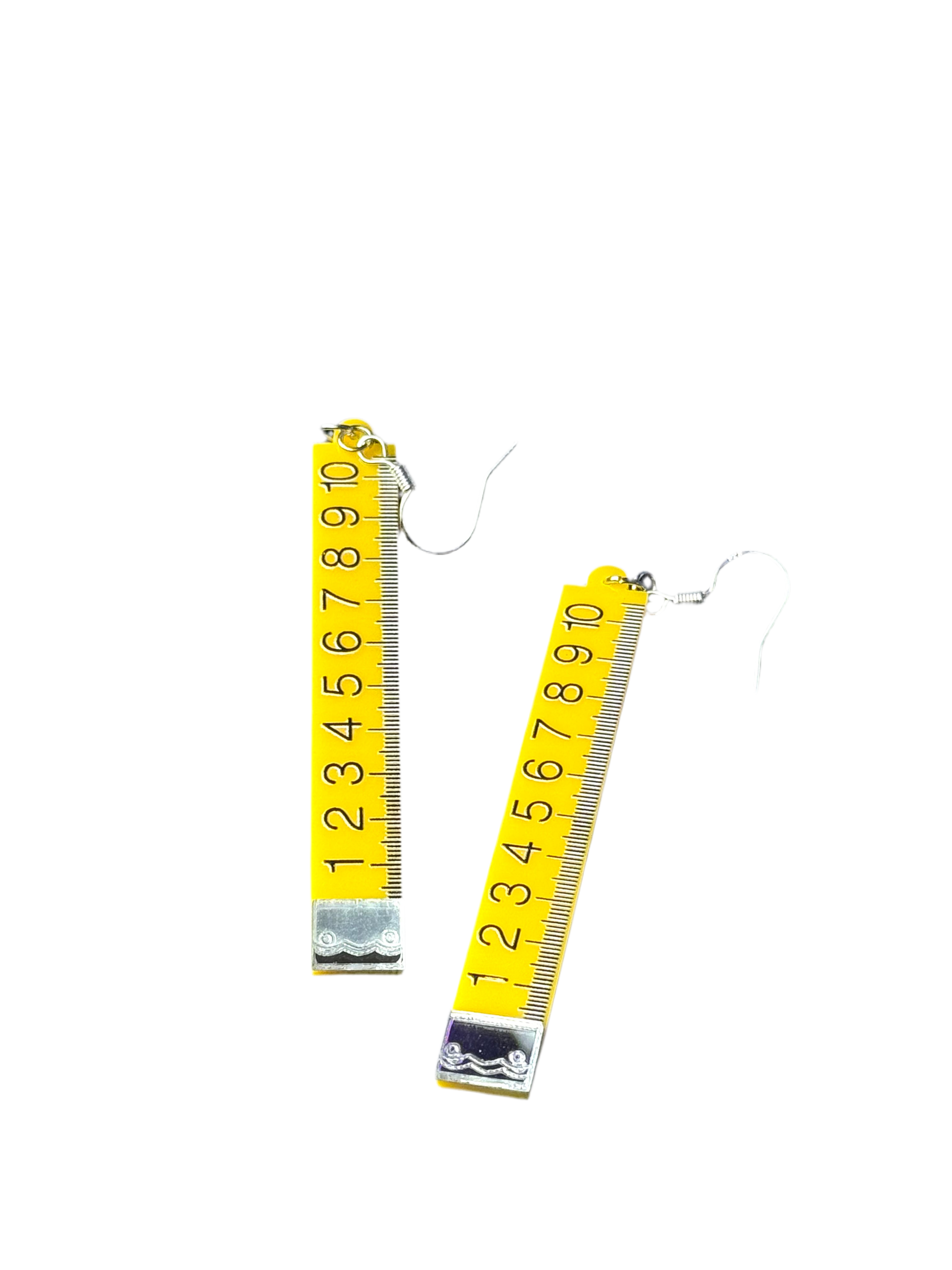Measuring tape earrings
