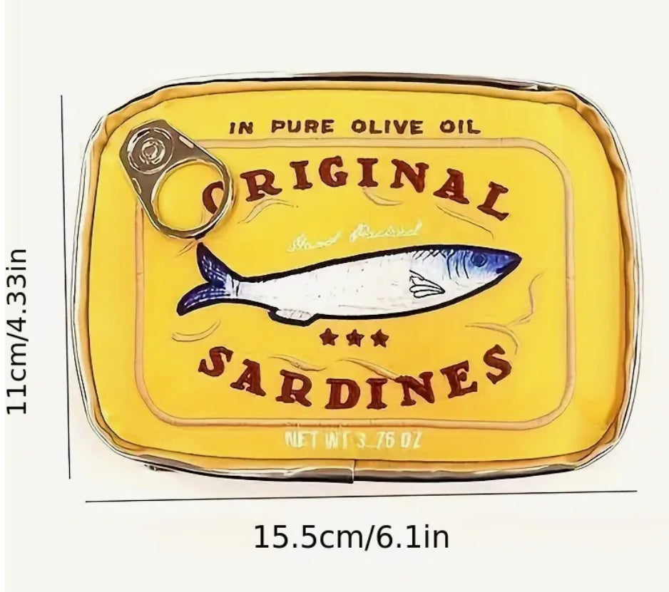 Sardines tin pouch bag (Orange)