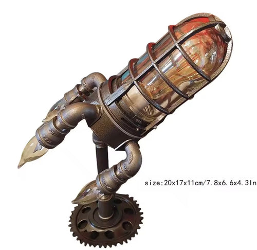 Steampunk Rocket Lamp