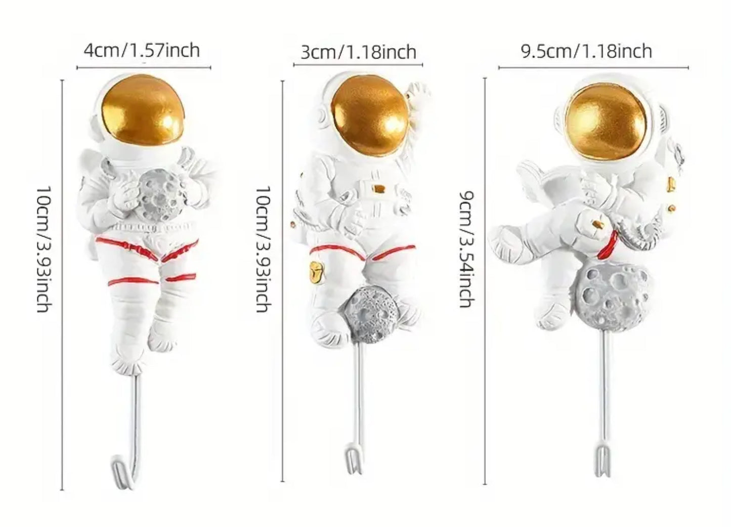 Astronaut Wall Hooks (Set of 4)