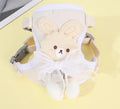 Harnais beige pour chien/chat avec motif lapin