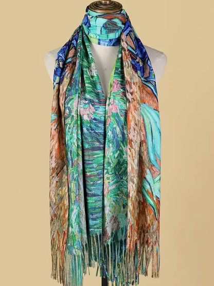 Double-sided Floral scarf