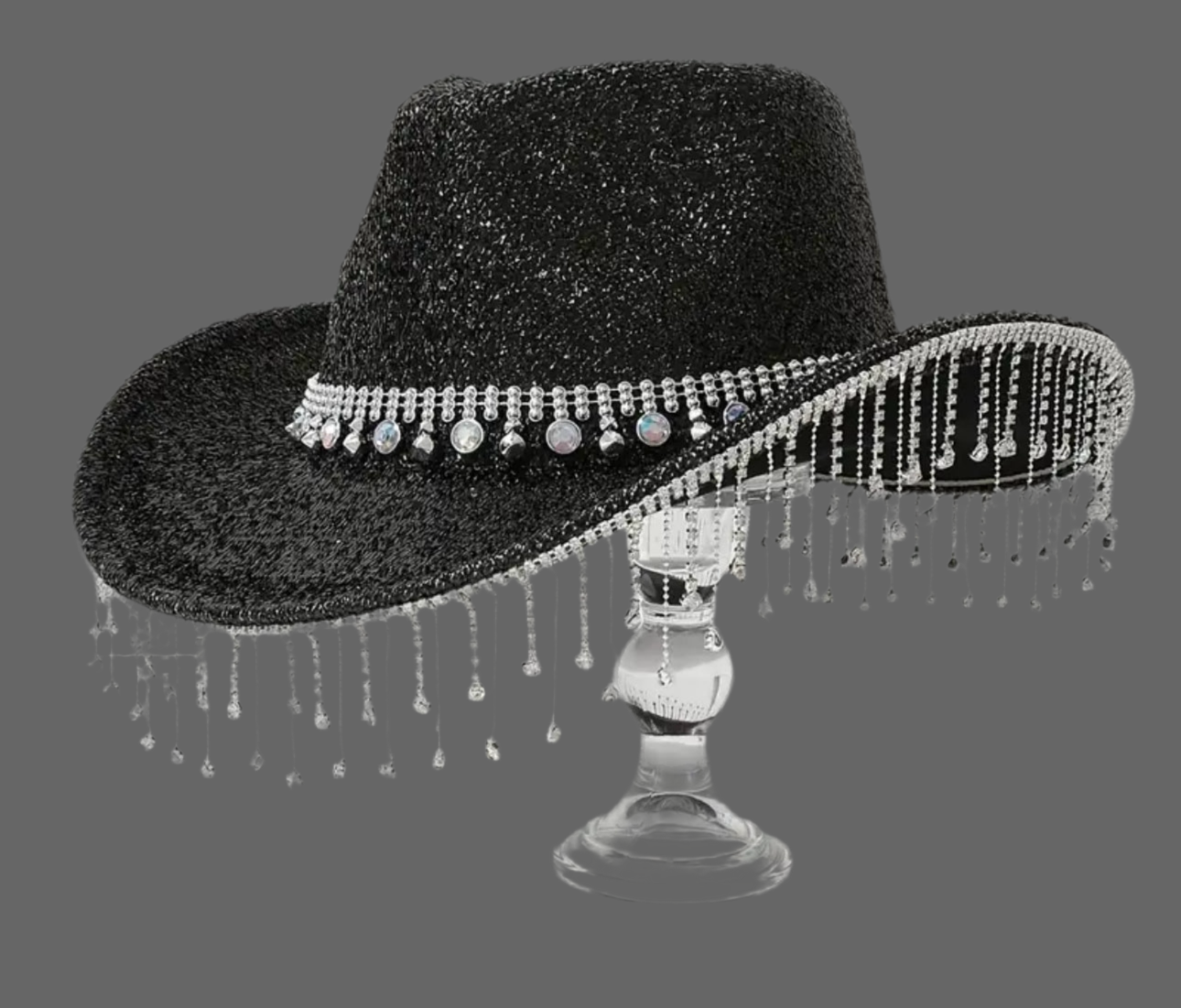 Diamante Black Cowboy Hat