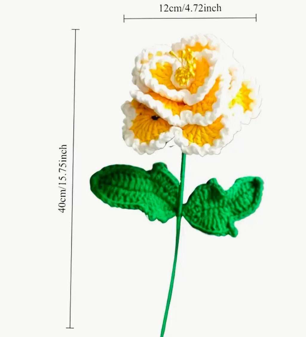 Pivoine jaune au crochet