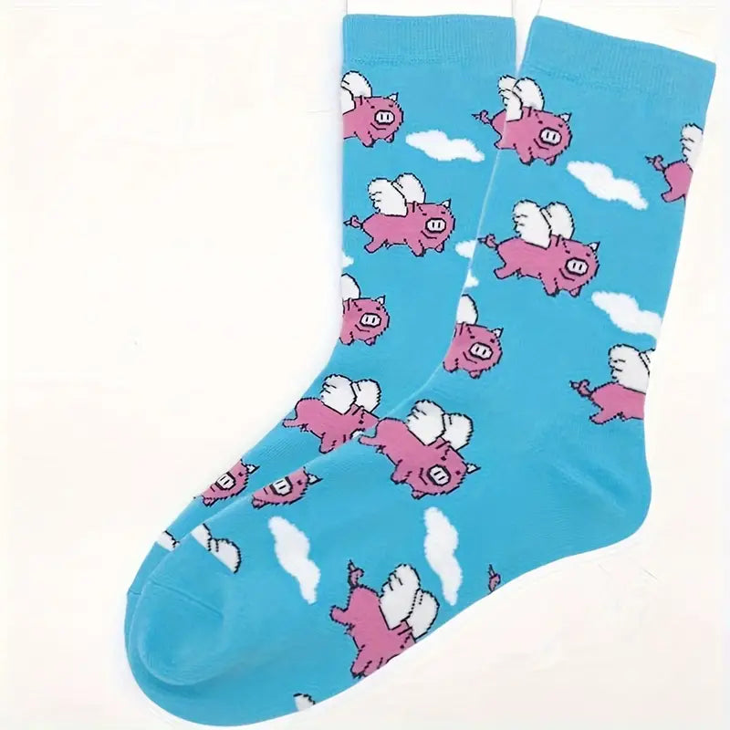Chaussettes cochon volant
