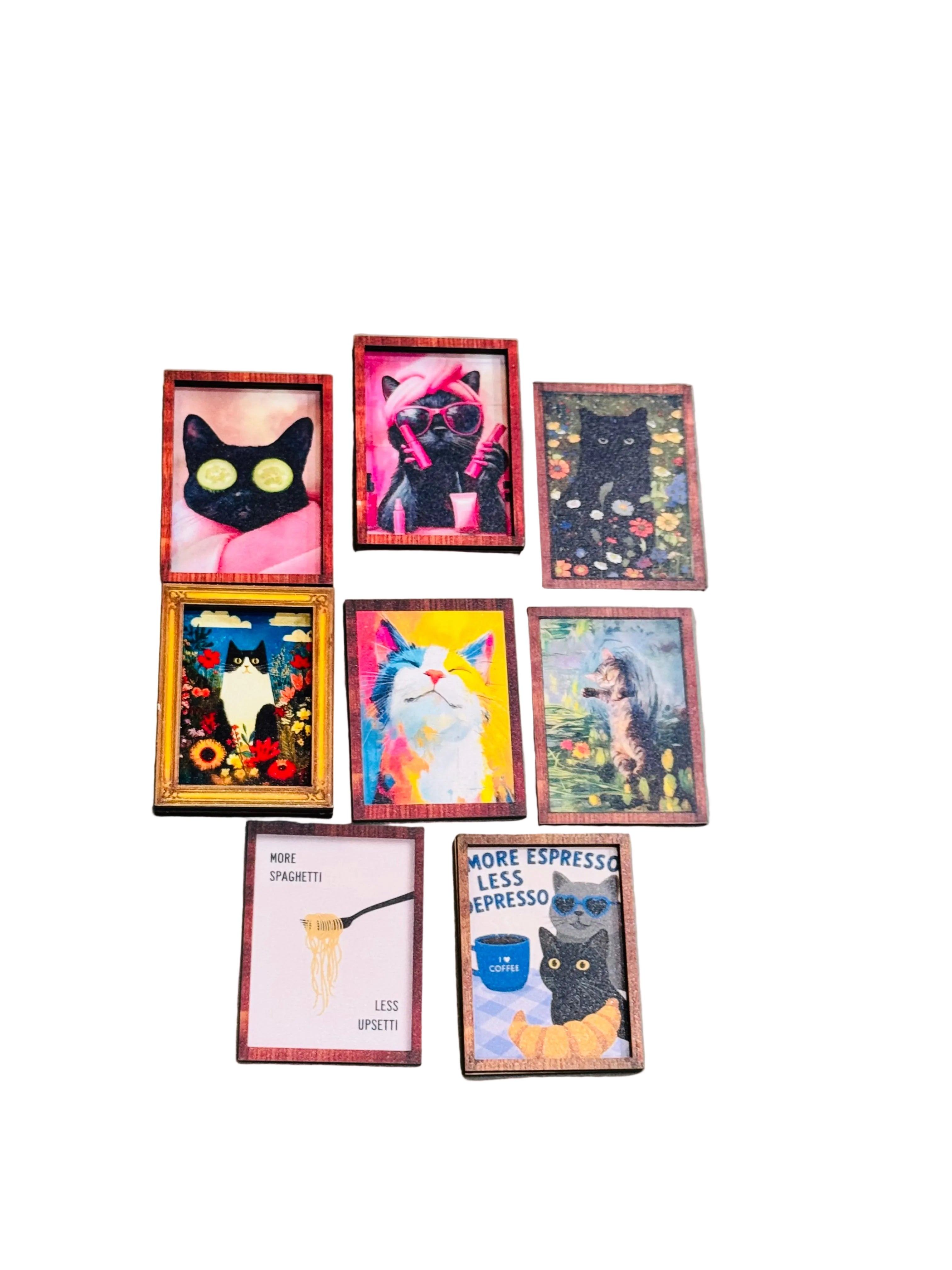Miniature Wooden Framed Art ( Each sold separately)