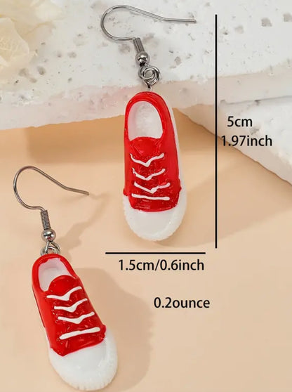 Sneakers sterling silver earrings