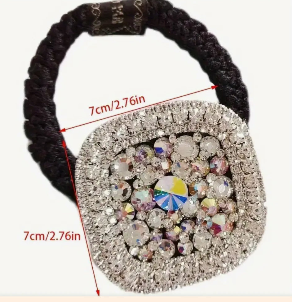 Diamonte cluster hair tie