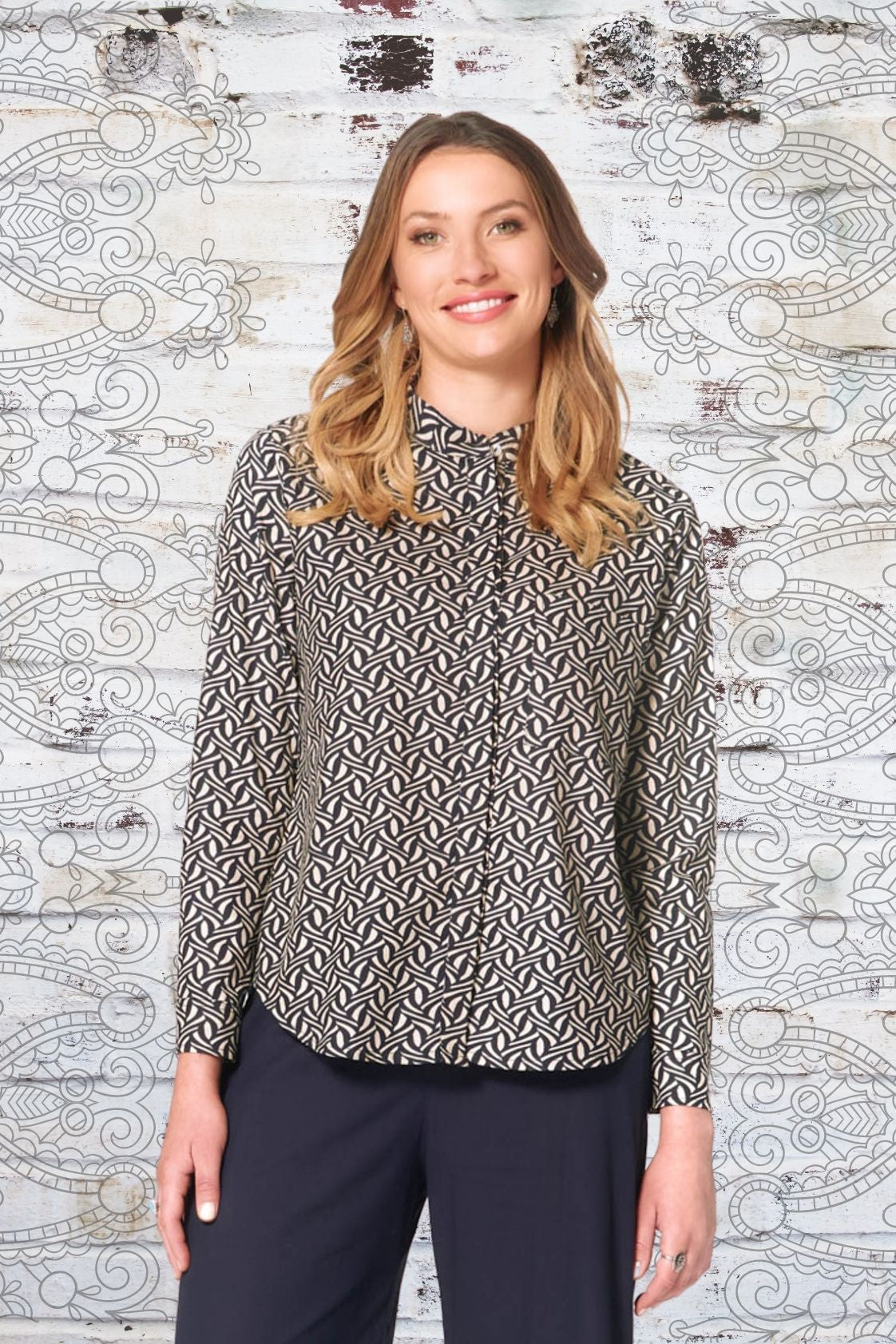 Saffie Long Sleeve Cotton Shirt