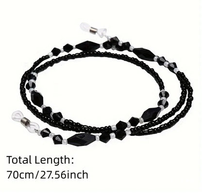 Black Bead Glasses Chain