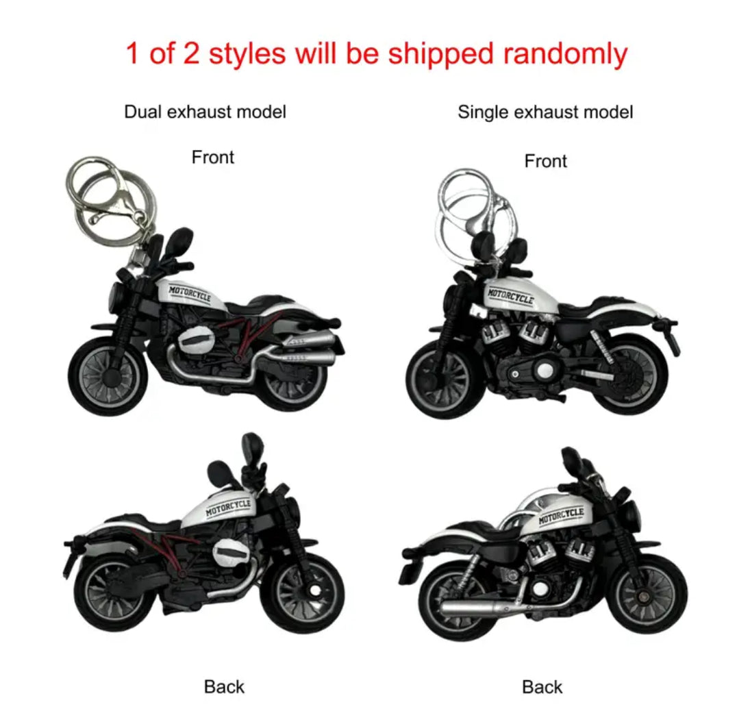 Motorcycle Keychain (red or white)