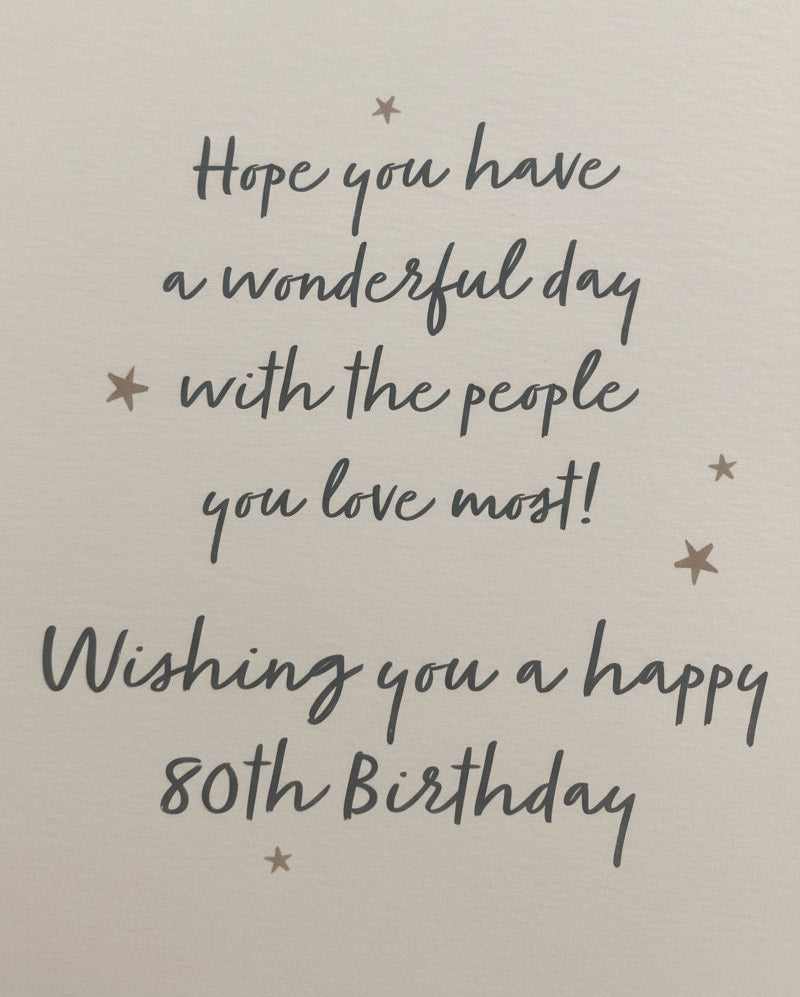 On you 80th Birthday - Greeting Card
