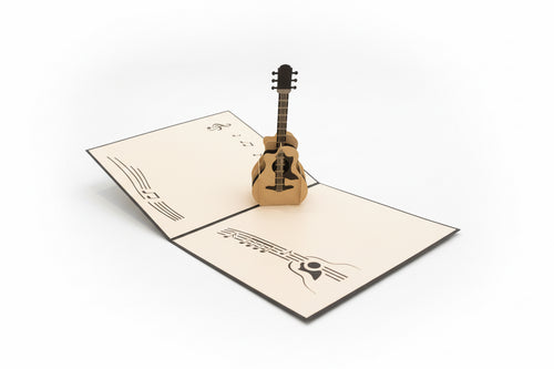 3D Pop-Up Greeting Card - Guitar