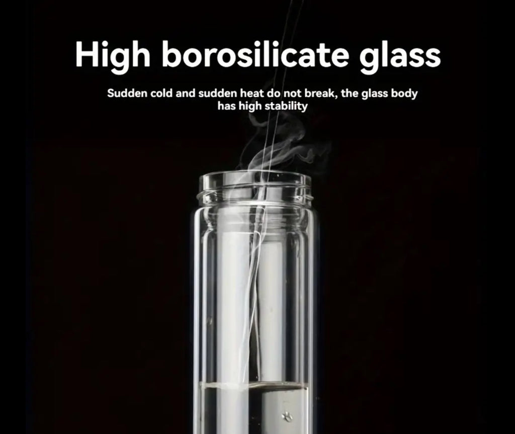 Bouteille à thé en verre avec couvercle de protection