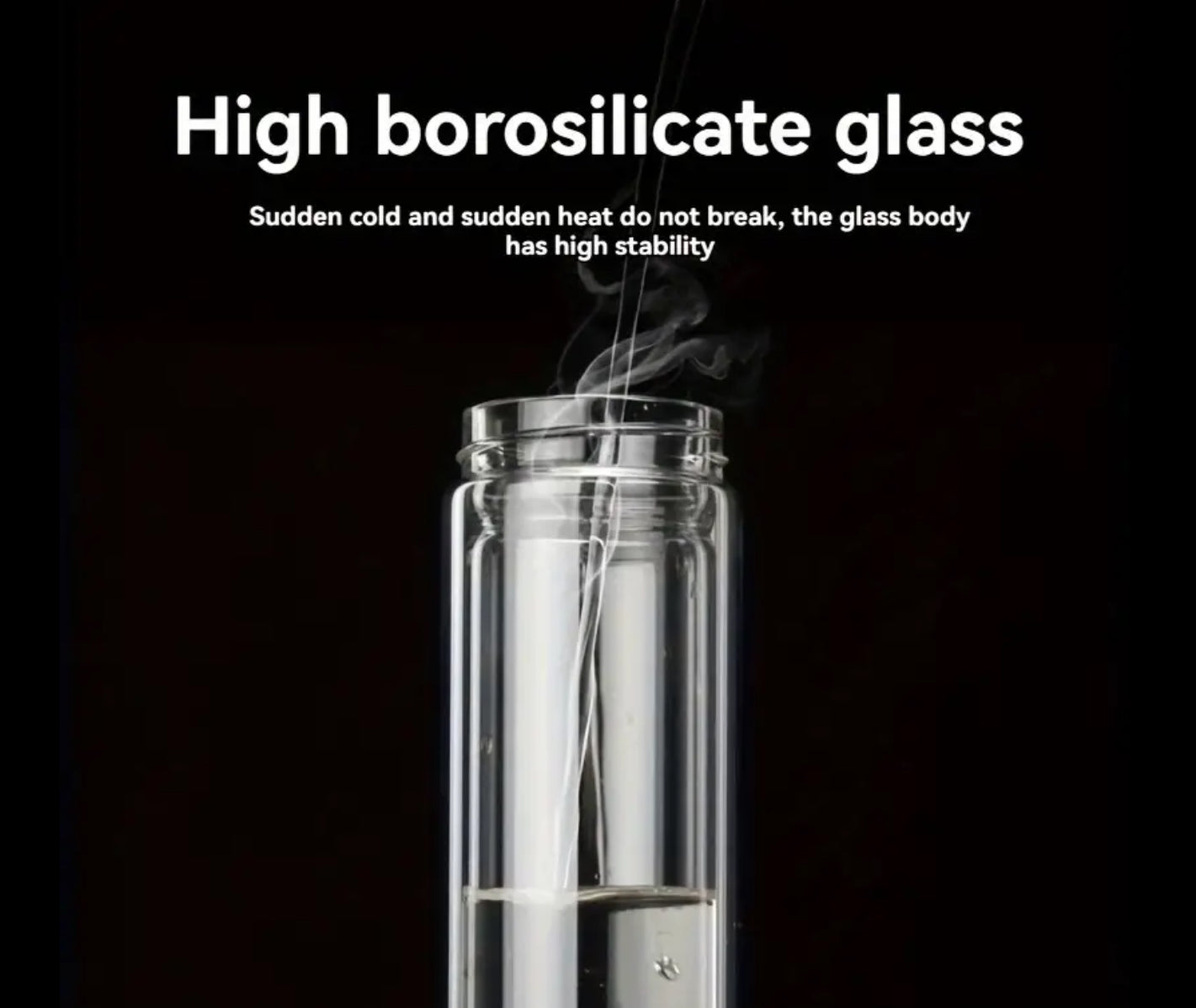 Bouteille à thé en verre avec couvercle de protection