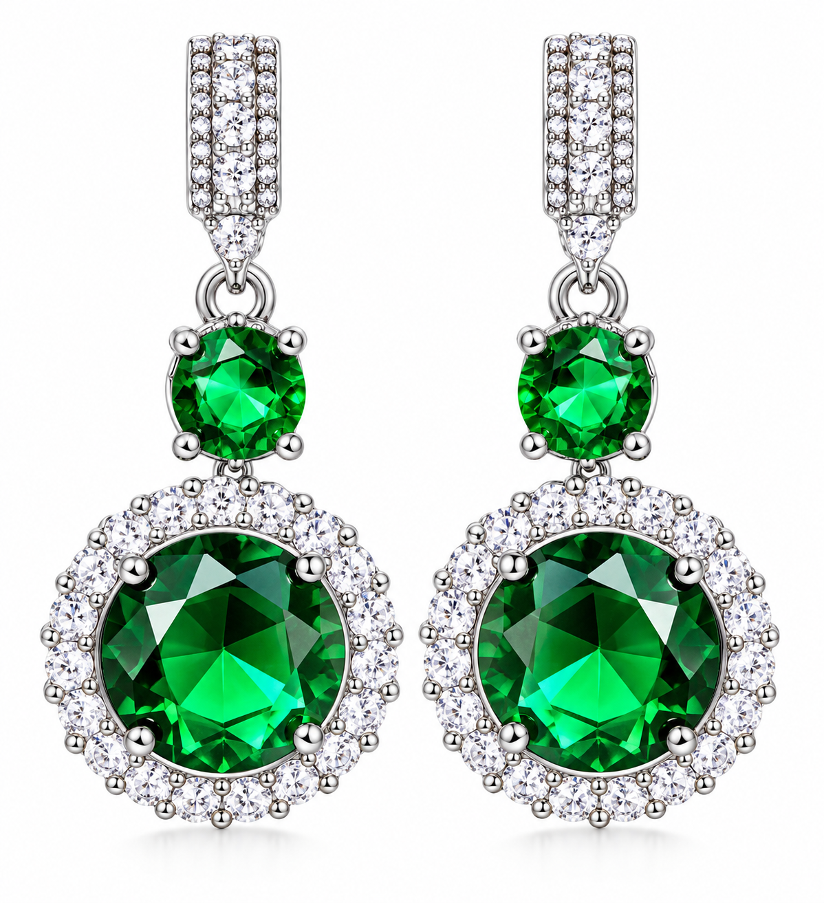 S925 Sterling Silver 5ct Moissanite Drop Earrings