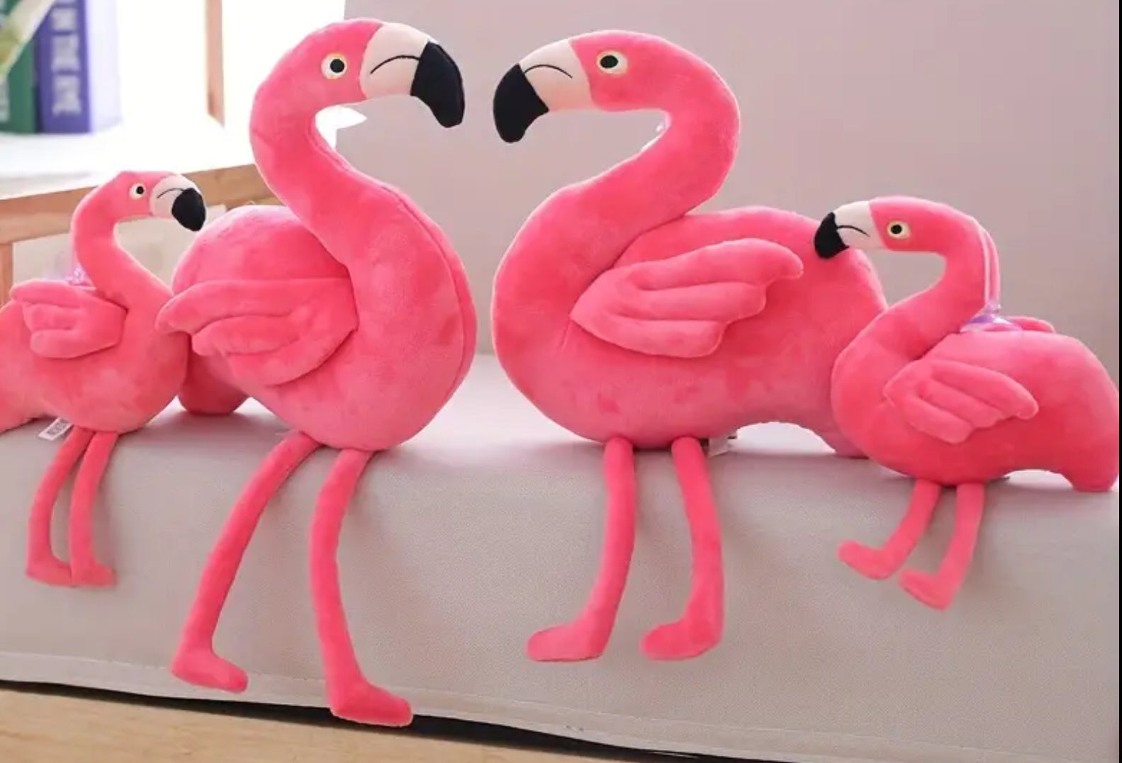 Peluche flamant rose (grand et petit)