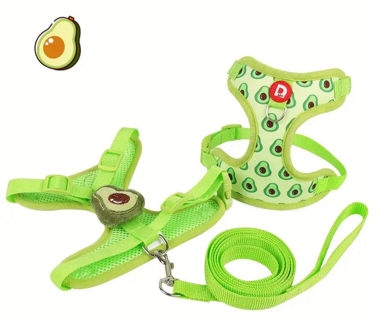 Avocado Dog Harness & leash set