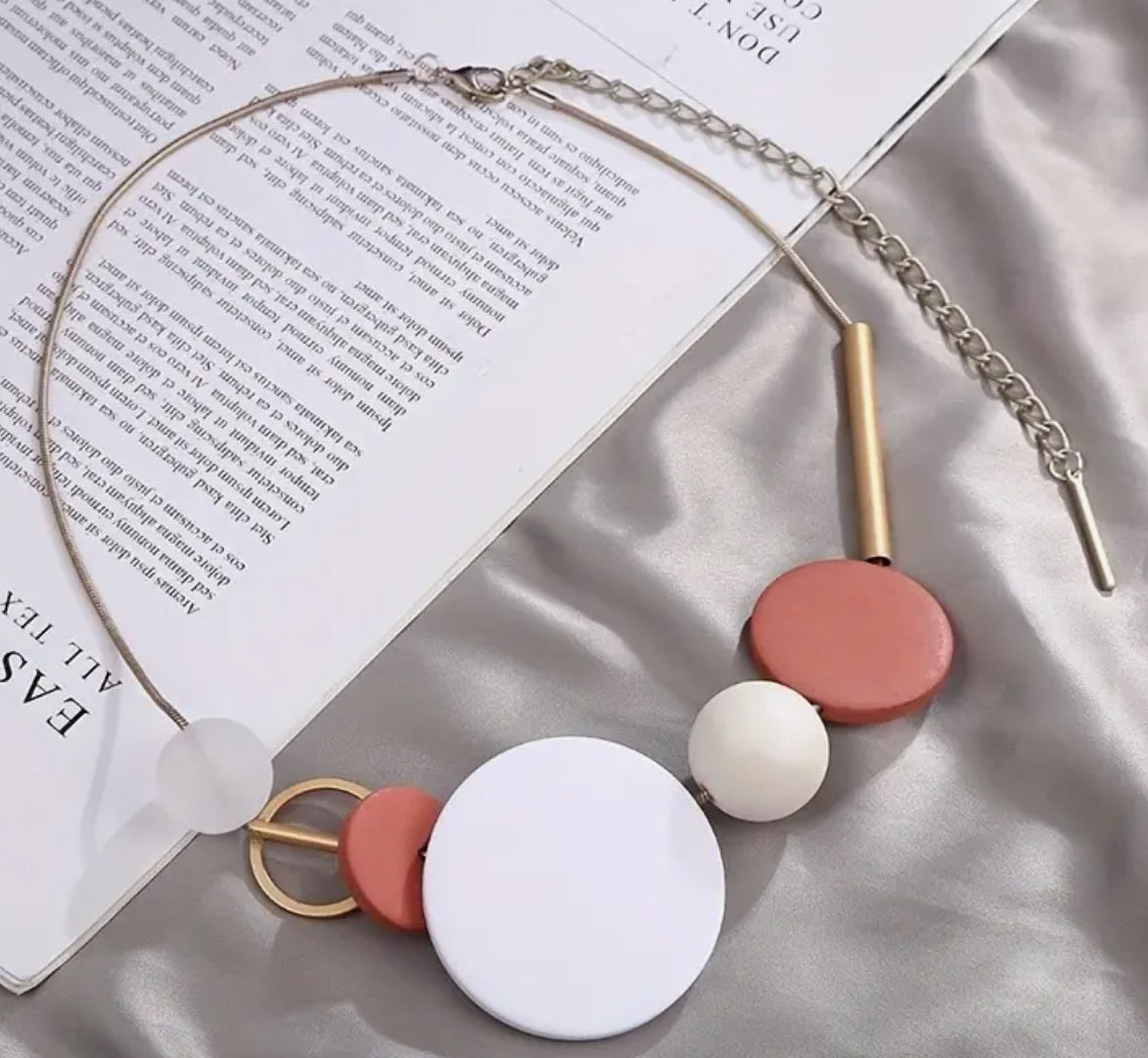 Modern geometric necklace