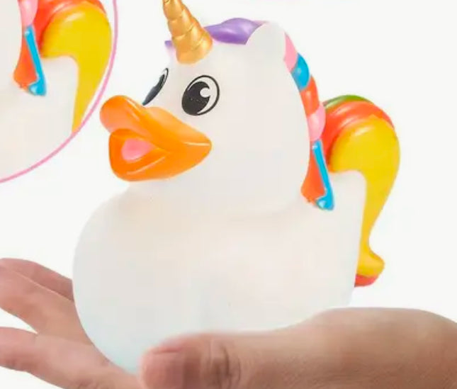 Canard en caoutchouc licorne blanche