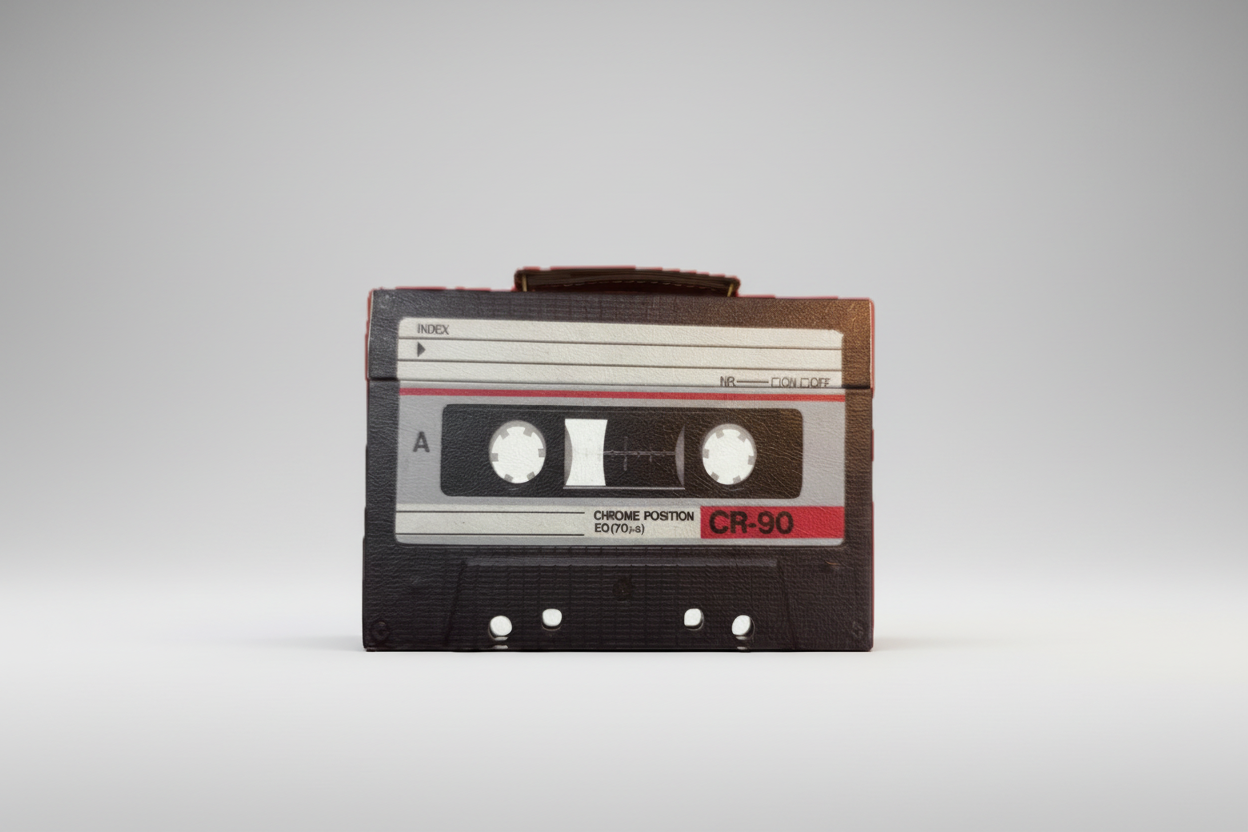 Vintage cassette storage box