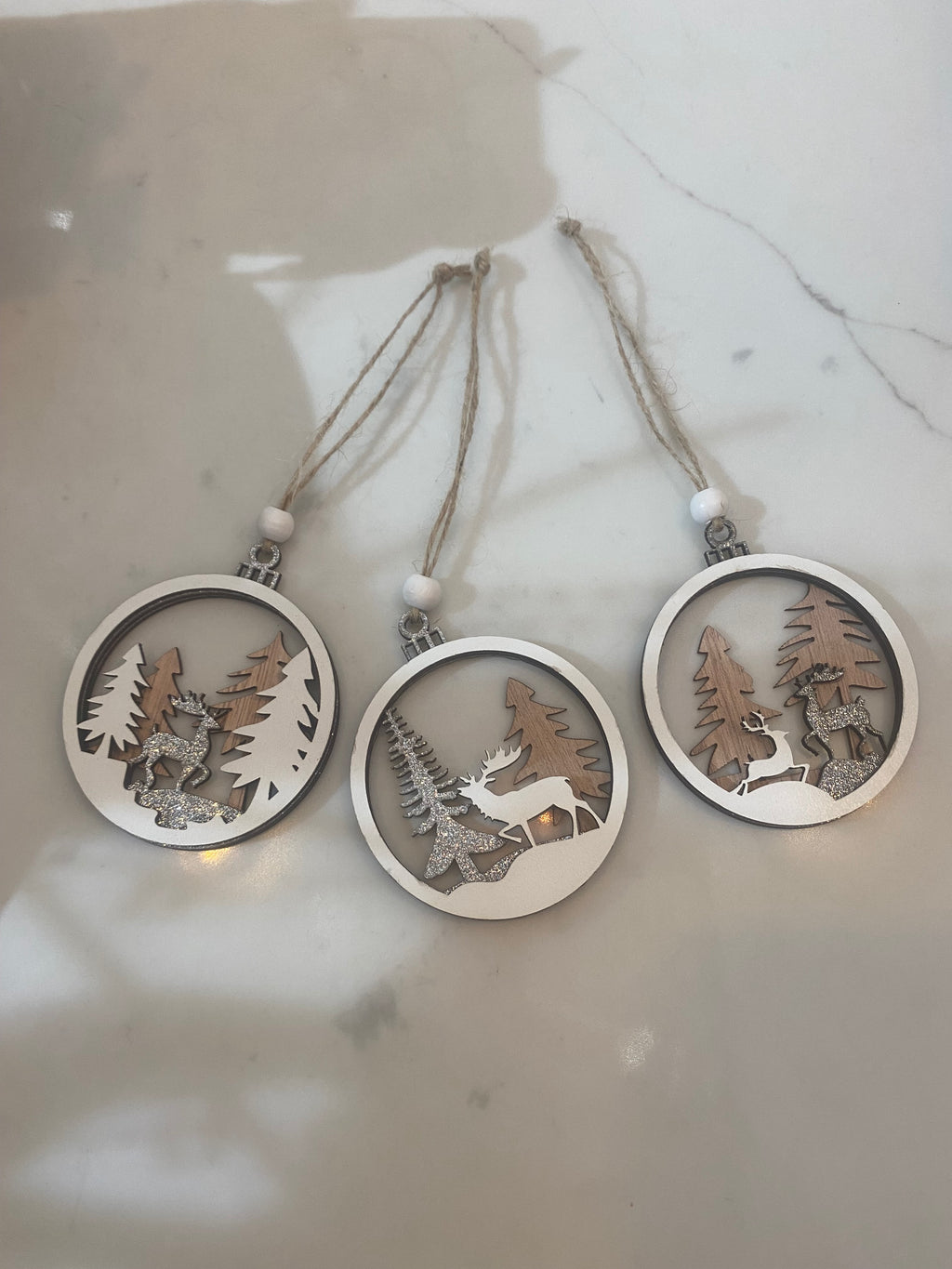 Décorations de sapin de Noël en bois