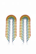Rhinestone Rainbow Earrings