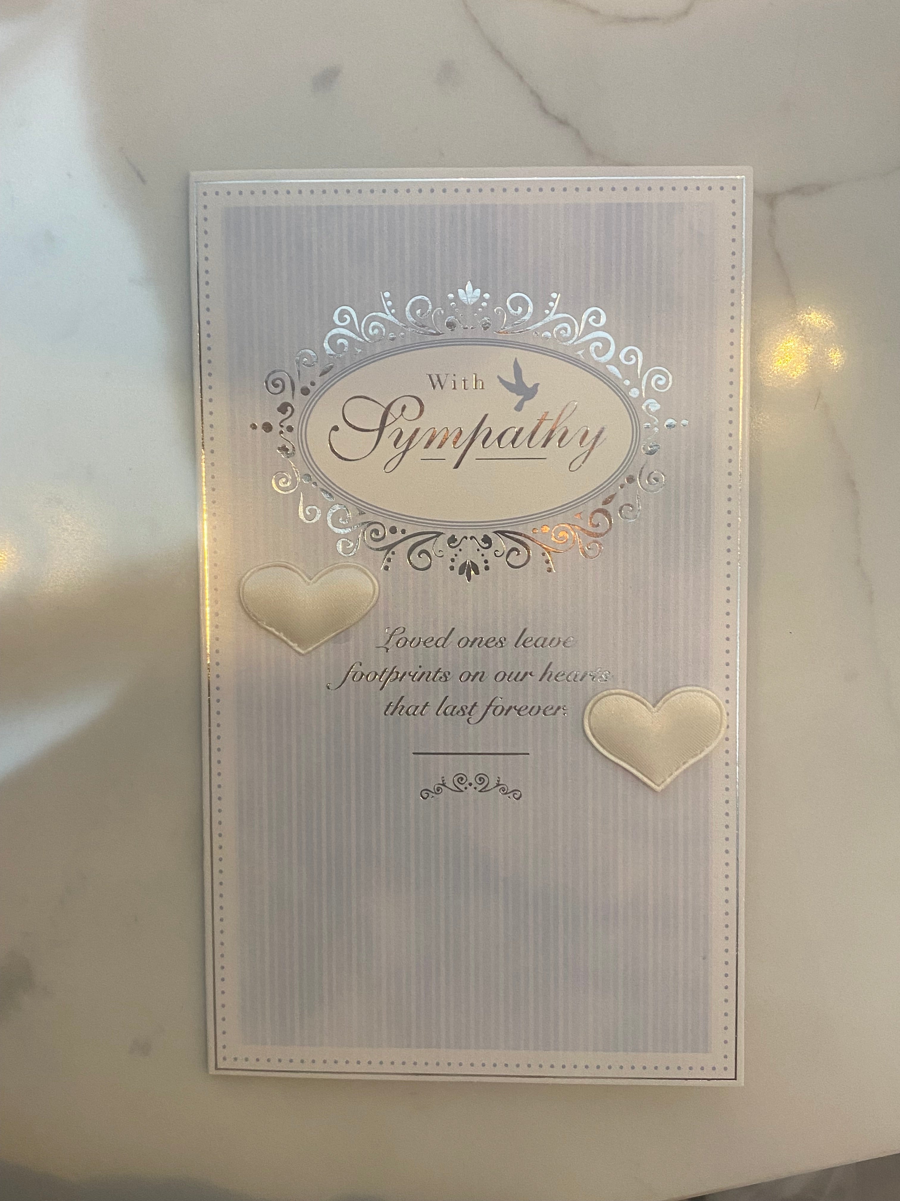 Carte de condoléances et de sympathie