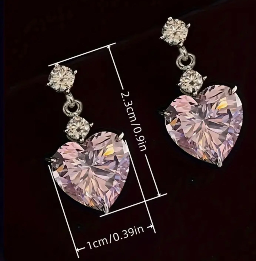 Résultats des boucles d'oreilles en forme de cœur en zircone