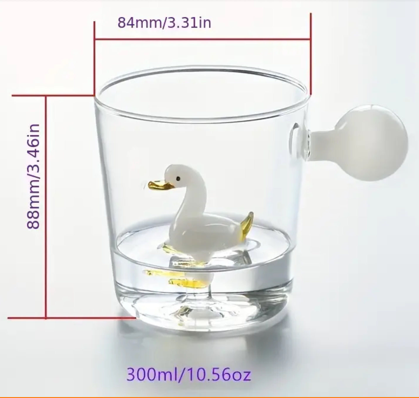 Tasse en verre Swan