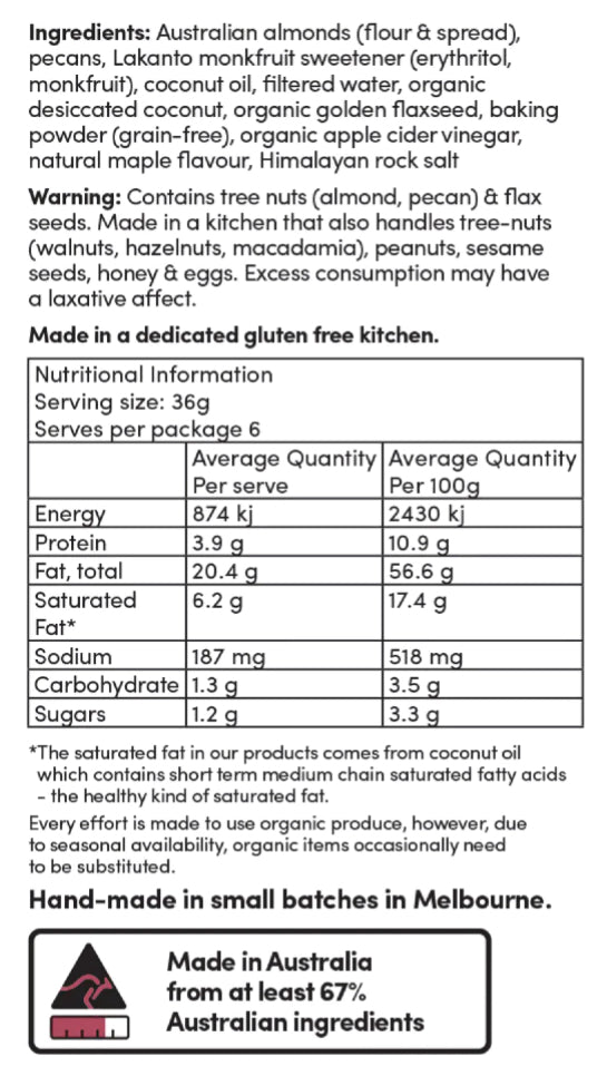 Biscuit cétogène aux amandes, aux noix de pécan et à l'érable