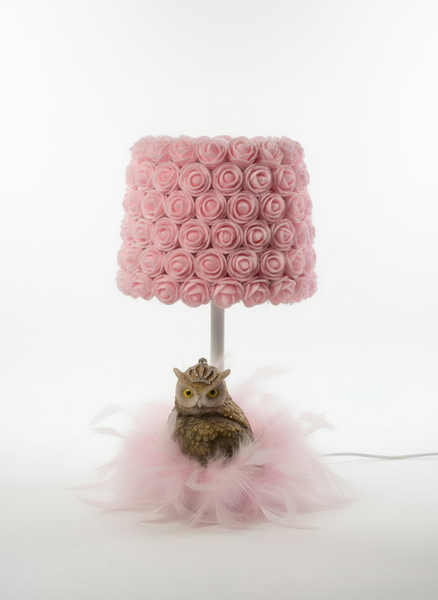 Pink Rose Owl Light