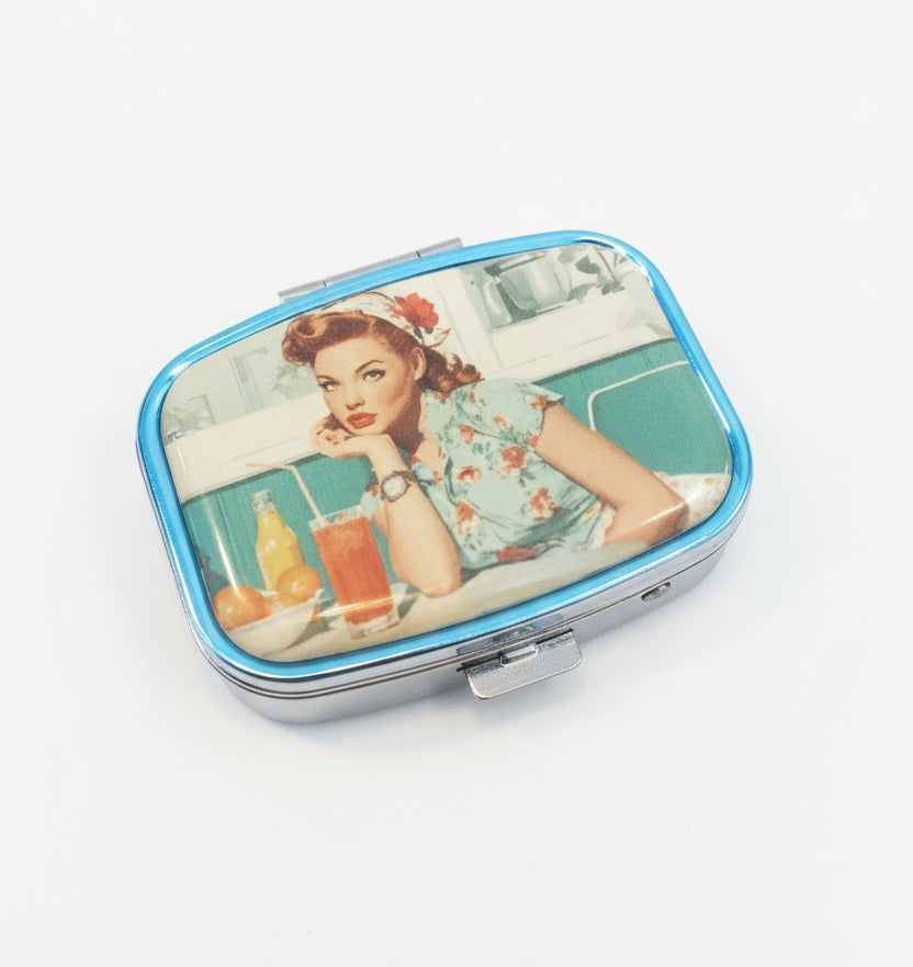 Retro Lady Pill Box