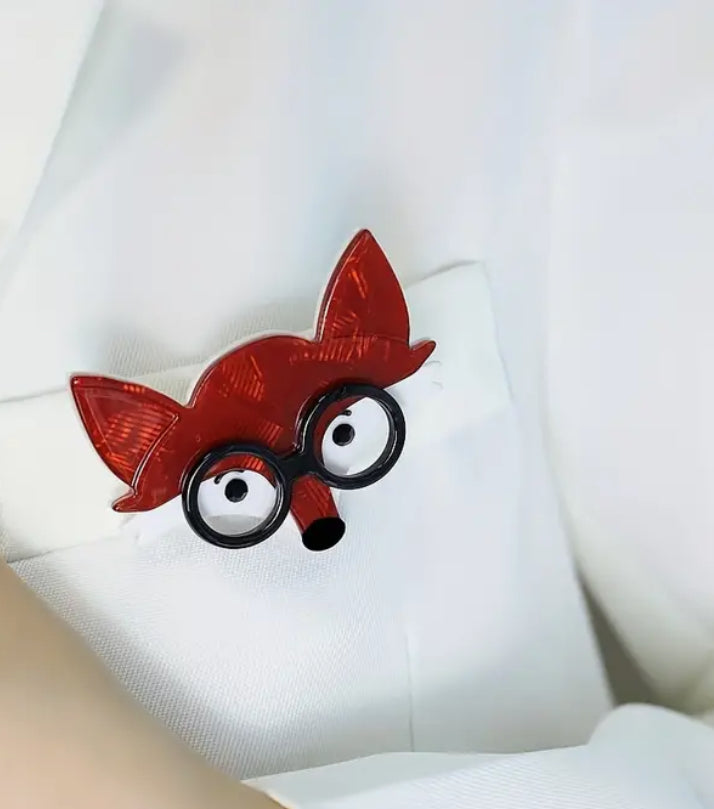 Broche Renard roux