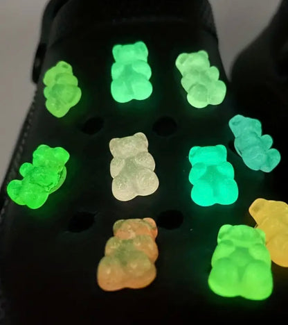 Glow in the dark Gummy Bear shoe charm