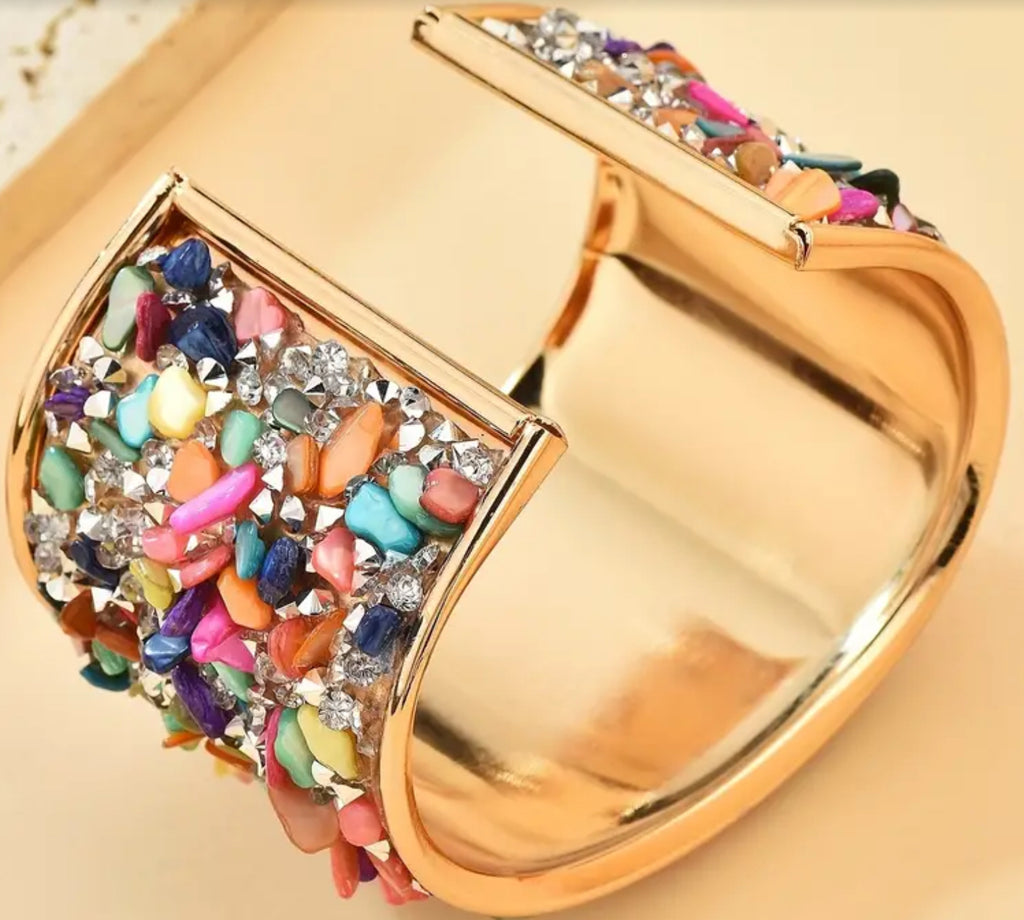 Bracelet en pierres multicolores